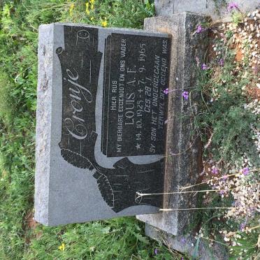 CRONJE Louis A.F. 1925-1965