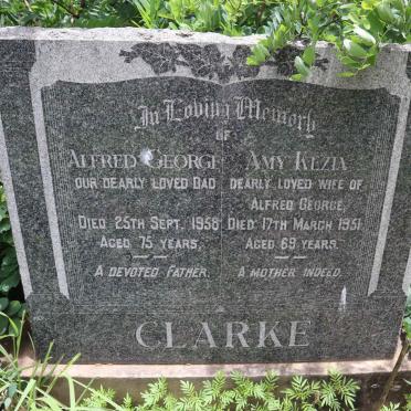 CLARKE Alfred George -1958 &amp; Amy Kezia -1951