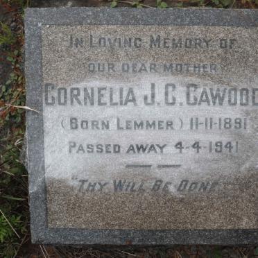CAWOOD Cornelia J.C. nee LEMMER 1891-1941