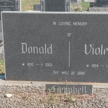 CAMPBELL Donald 1890-1963 &amp; Violet E. 1884-1970