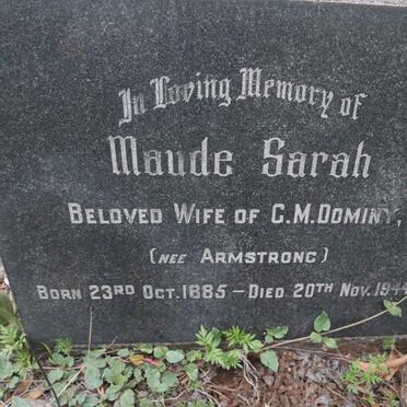 DOMINY Maude Sarah nee ARMSTRONG 1885-1944