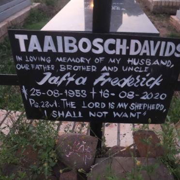 DAVIDS Jafta Frederick, TAAIBOSCH 1953-2020