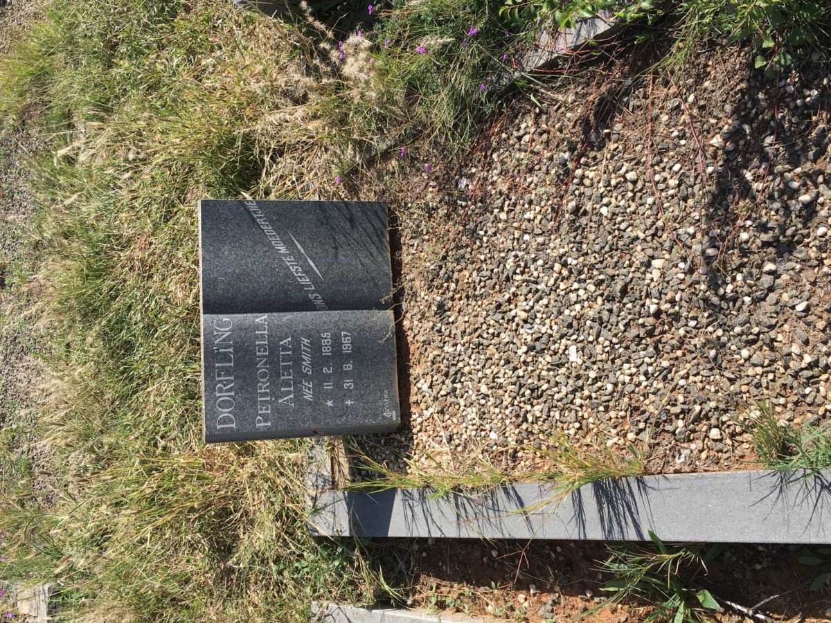 DORFLING Petronella Aletta nee SMITH 1885-1967