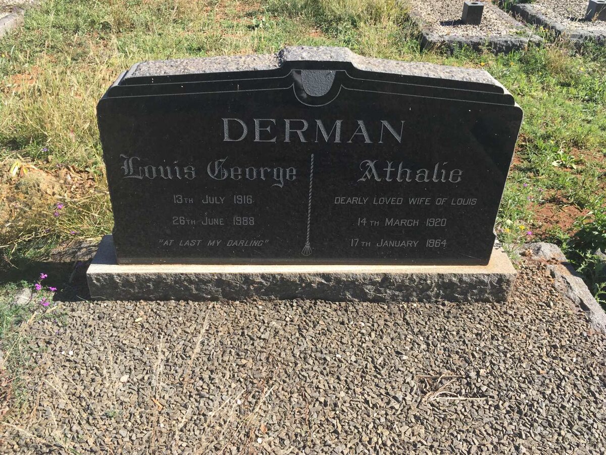 DERMAN Louis George 1916-1988 &amp; Athalie 1920-1964