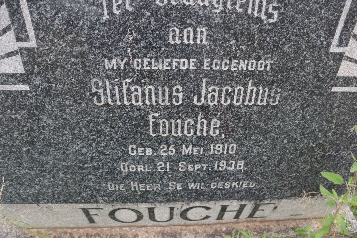 FOUCHE Stifanus Jacobus 1910-1938