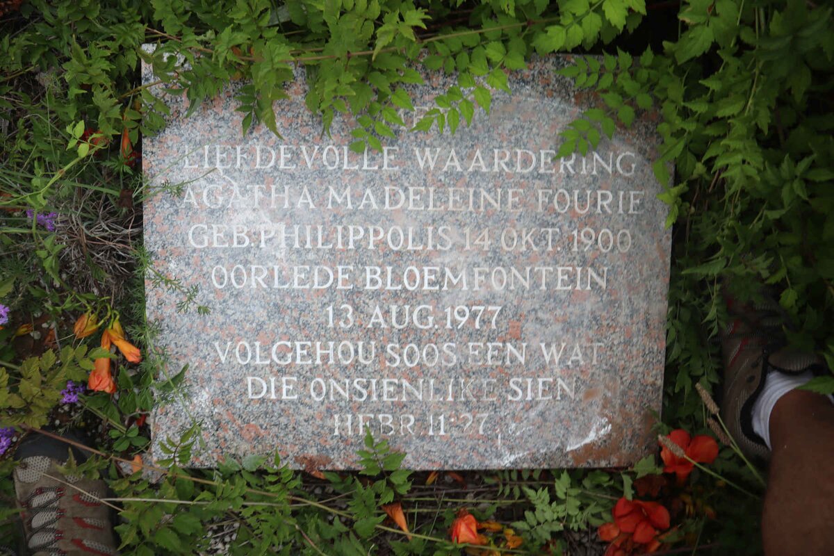 FOURIE Agatha Madeleine 1900-1977