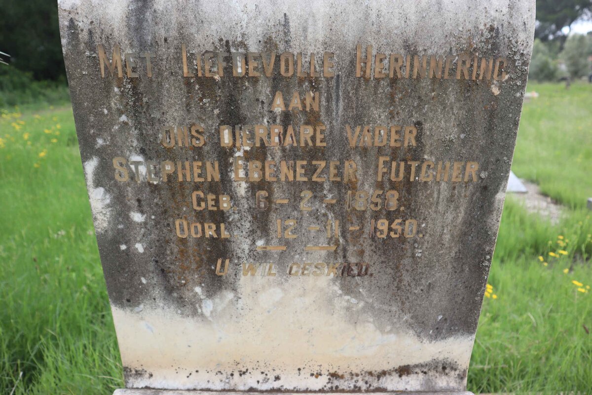 FUTCHER Stephen Ebenezer 1858-1950