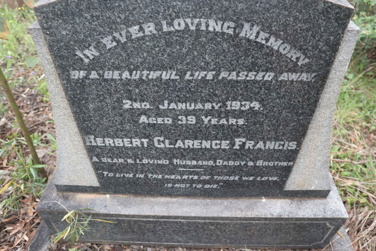 FRANCIS Herbert Clarence -1934