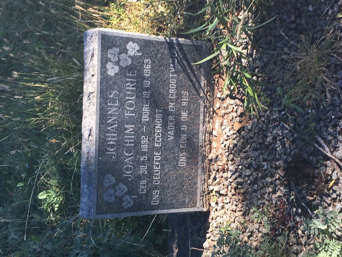 FOURIE Johannes Joachim 1892-1963