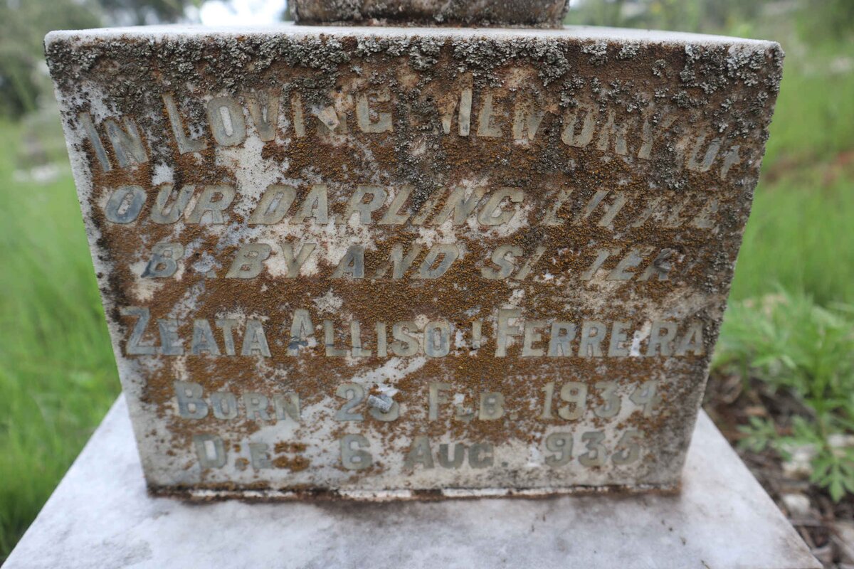 FERREIRA Zeata Allison 1934-1935