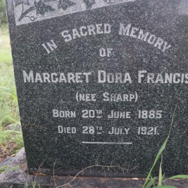 FRANCIS Margaret Dora nee SHARP 1885-1921