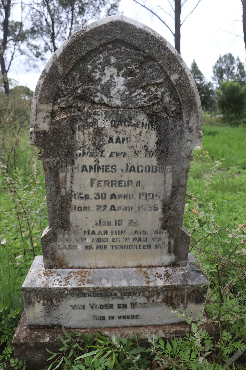 FERREIRA Johannes Jacobus 1905-1936