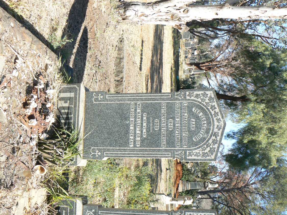 FOURIE Louis Jacobus 1848-1920 &amp; Martha Francina VAN AARDT 1861-1935