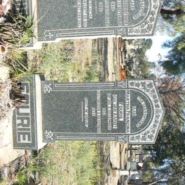 FOURIE Louis Jacobus 1848-1920 &amp; Martha Francina VAN AARDT 1861-1935