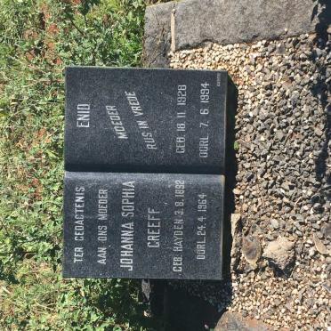 GREEFF Johanna Sophia nee HAYDEN 1892-1964 :: GREEFF Enid 1928-1994