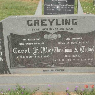 GREYLING Carel F. 1908-1983 &amp; Christiaan S. OLIVIER 1910-1993