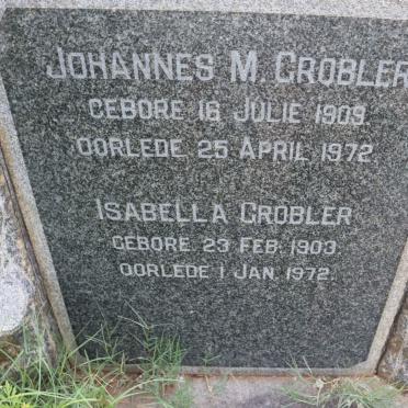 GROBLER Johannes M. 1909-1972 &amp; Isabella 1903-1972