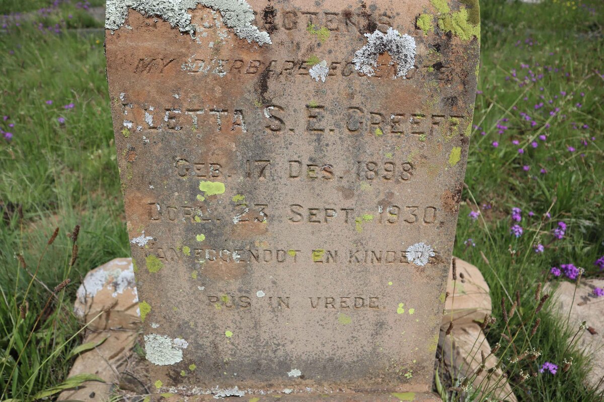 GREEFF Aletta S.E. 1898-1930