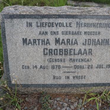GROBBELAAR Martha Maria Johanna nee HAVENGA 1878-1925