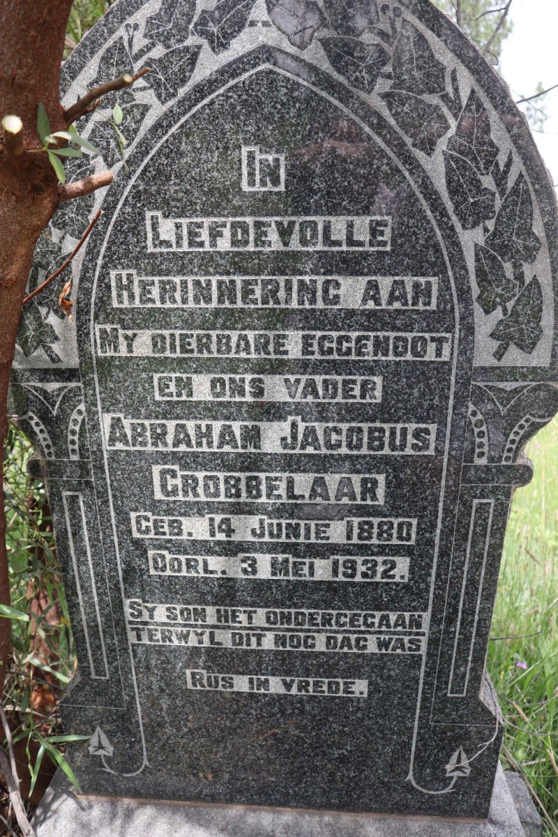 GROBBELAAR Abraham Jacobus 1880-1932