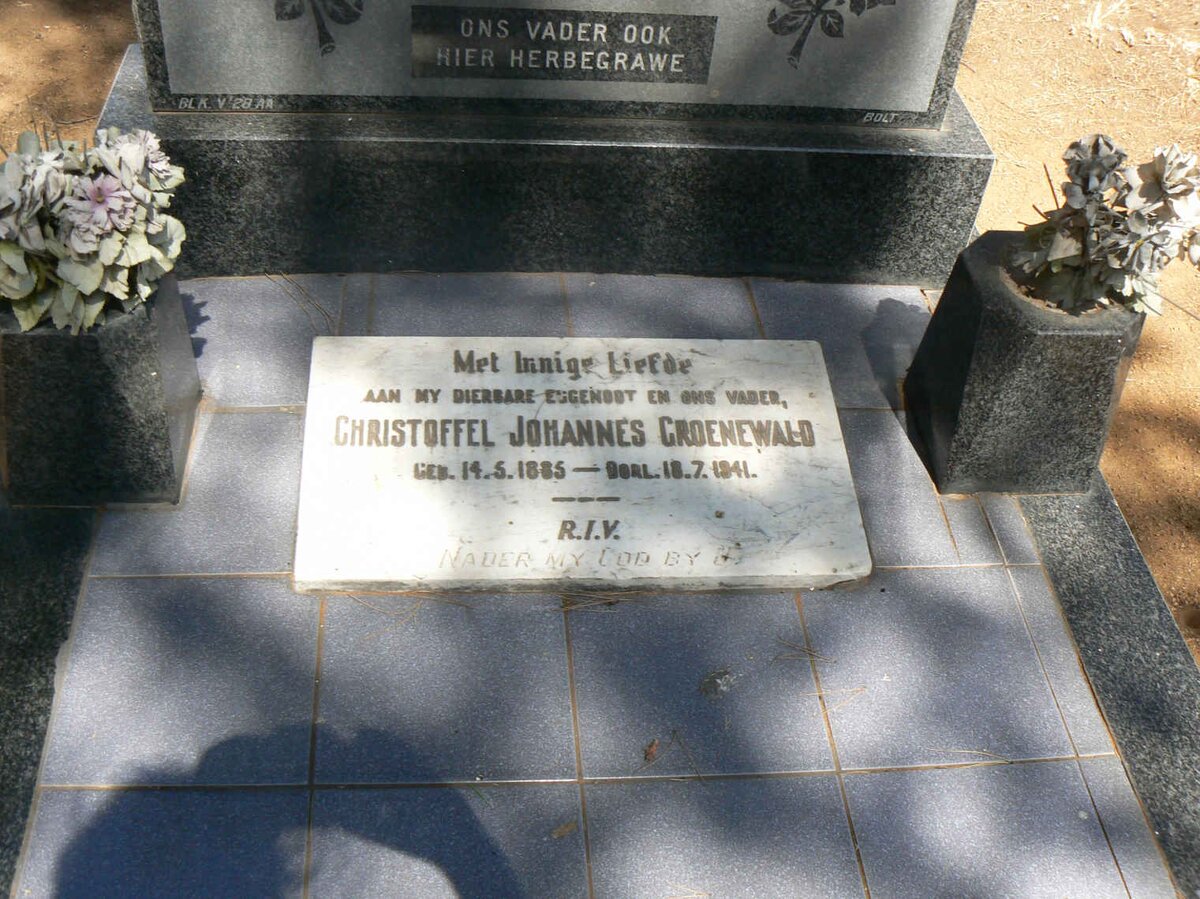 GROENEWALD Christoffel Johannes 1885-1941