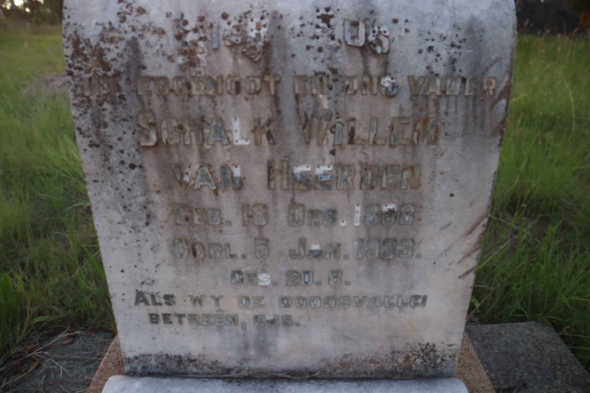 HEERDEN Schalk Willem, van 18?8-1933