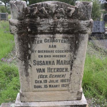 HEERDEN Susanna Maria, van nee GERBER 1867-1934