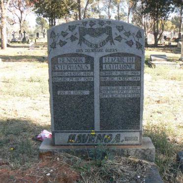HAVENGA Hendrik Stephanus 1857-1920 &amp; Elizabeth Catharine 1866-1949