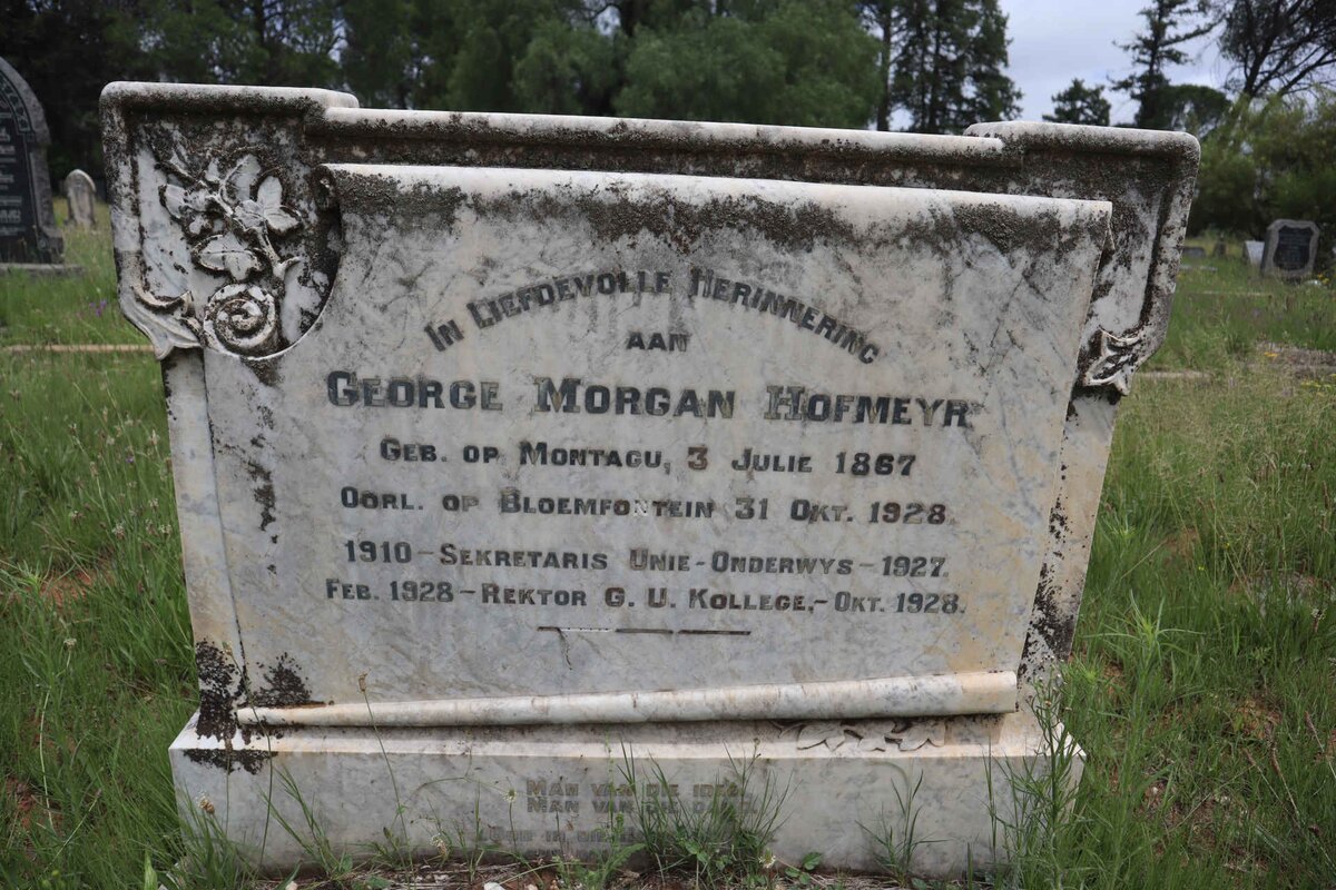 HOFMEYR George Morgan 1867-1928