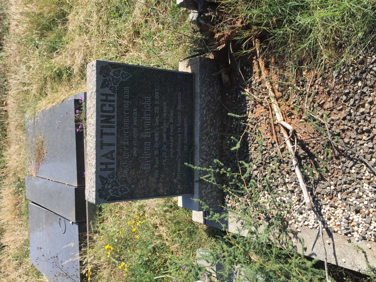 HATTINGH Helena Hendricka nee PAGE 1892-1967