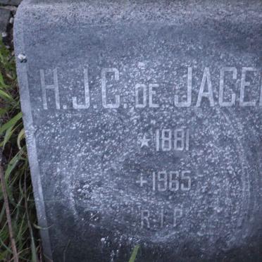 JAGER H.J.C., de 1881-1965