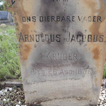 KRUGER Arnoldus Jacobus 1856-1943