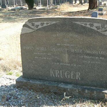 KRUGER Andries Jacobus Stephanus 1865-1950 &amp; Hester Johanna Cornelia KRUGER 1865-1942