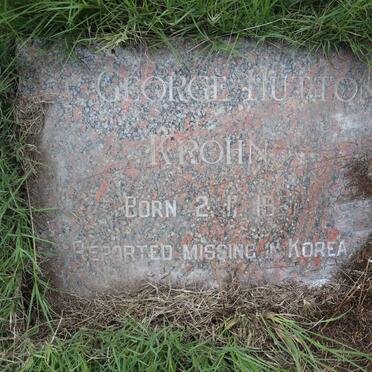 KROHN George Hutton 1921-