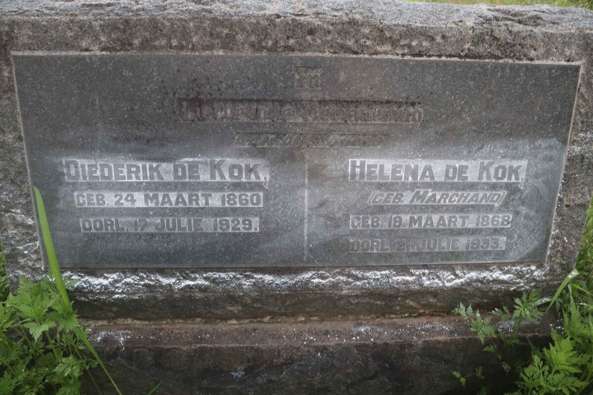 KOK Diederik, de 1860-1929 &amp; Helena MARCHAND 1868-1933