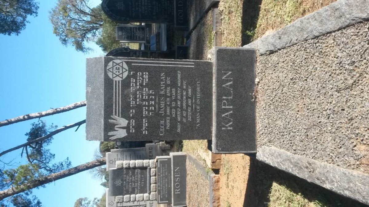 KAPLAN Cecil James -1972