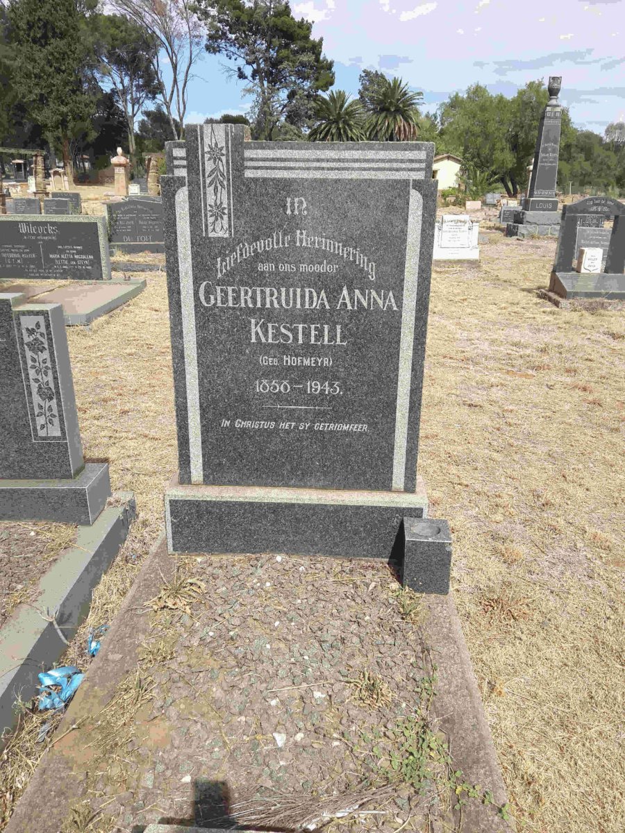 KESTELL Geertruida Anna nee HOFFMEYER 1858-1943