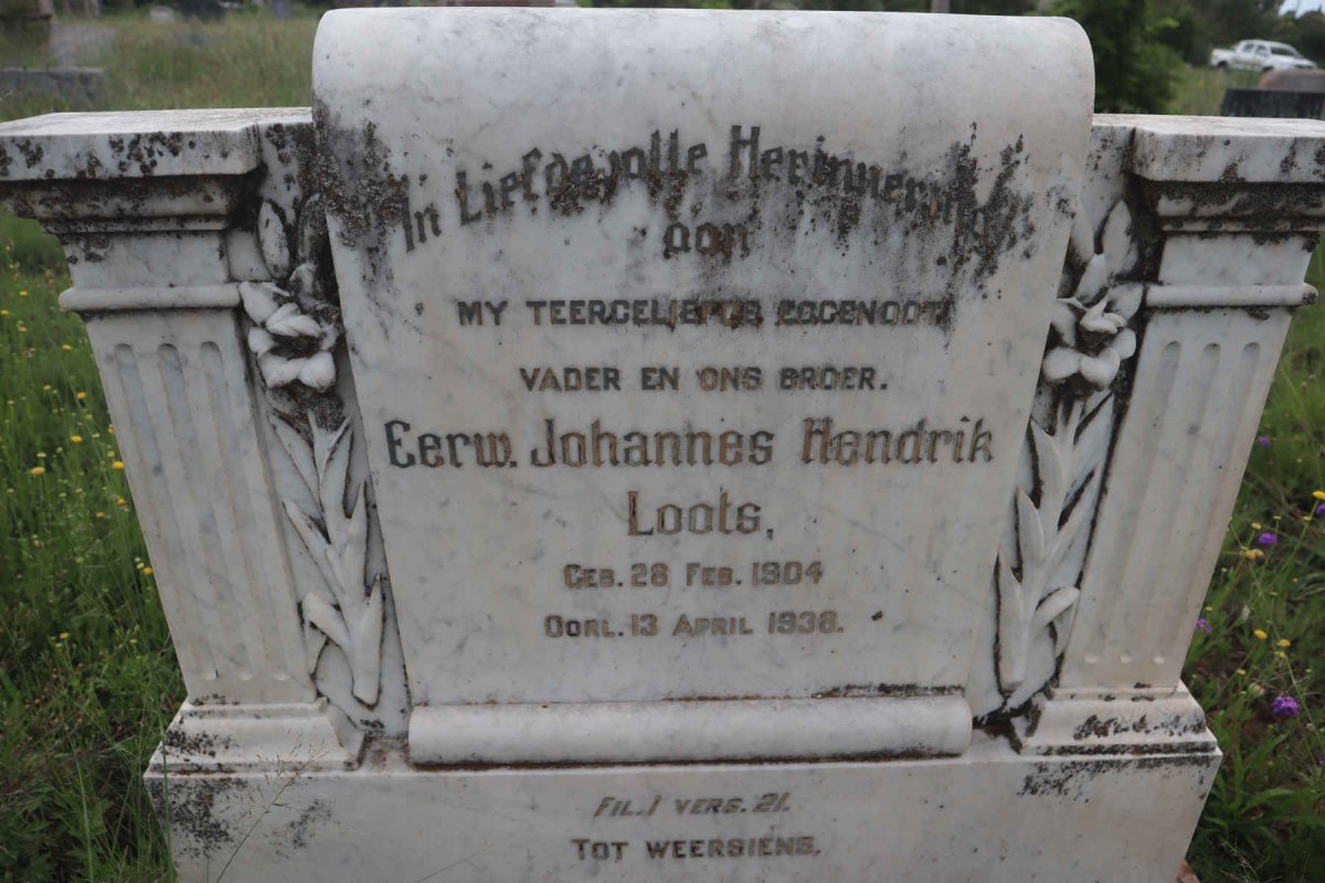 LOOTS Johannes Hendrik 1904-1938