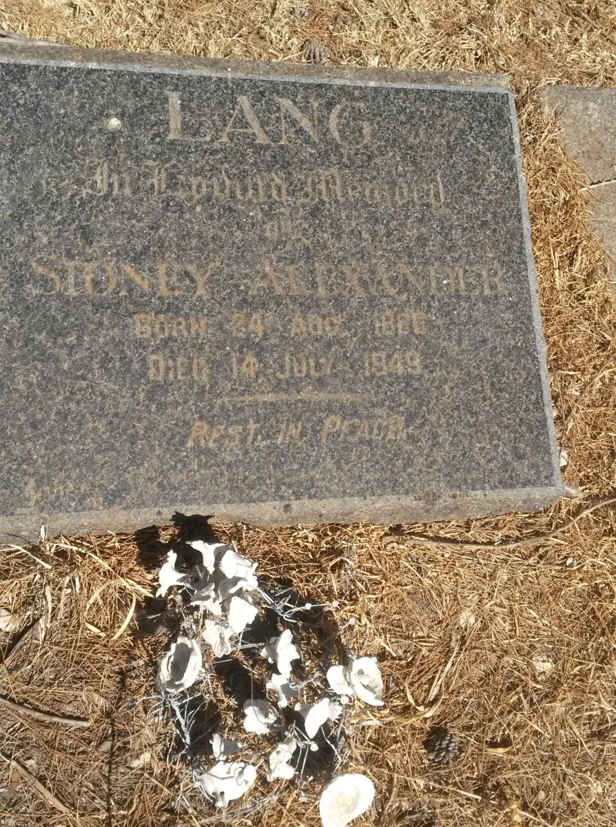 LANG Stoney Alexander 1886-1949