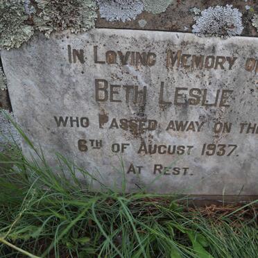 LESLIE Beth -1937