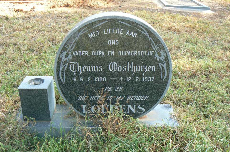 LOURENS Theunis Oosthuizen 1900-1937