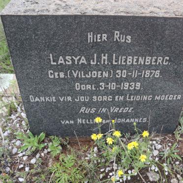LIEBENBERG Lasya J.H. nee VILJOEN 1876-1939
