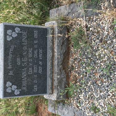 LINDE Johanna S.E., v.d. nee V.D. BERG 1897-1965