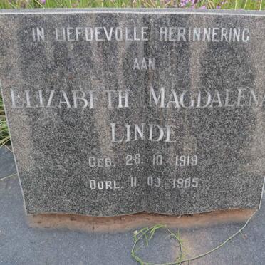 LINDE Jurie Johannes 1919-1975 &amp; Elizabeth Magdalena 1919-1985
