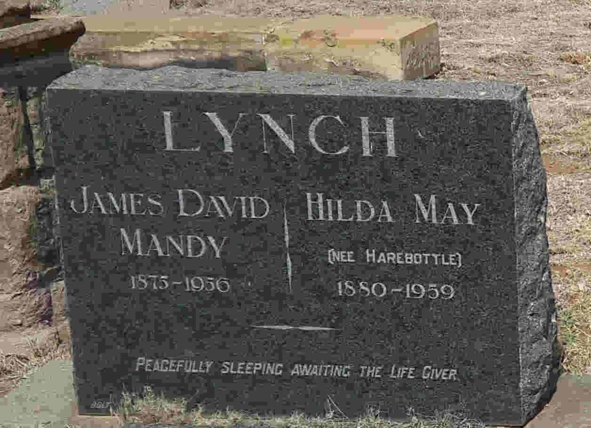 LYNCH James David Mandy 1875-1956 &amp; Hilda May HAREBOTTLE 1880-1959