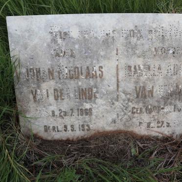 LINDE Johan Nicolaas, van der 1866-1931 &amp; Isabellla Adriana BOTHA 1870-1945