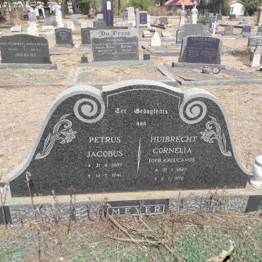 MEYER Petrus Jacobus 1889-1941 &amp; Huibrecht Cornelia KROUCAMP 1889-1978