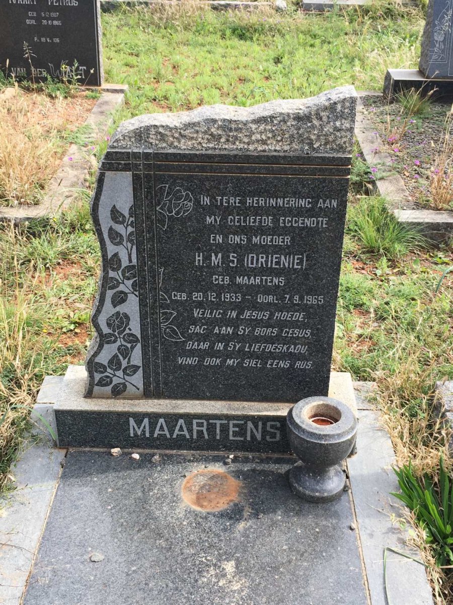 MAARTENS H.M.S. nee MAARTENS 1933-1965