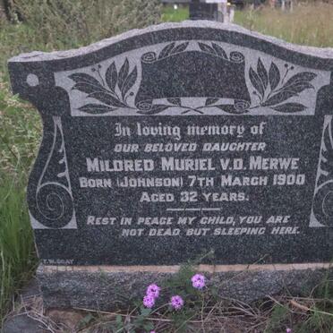 MERWE Mildred Muriel, v.d. nee JOHNSON 1900-