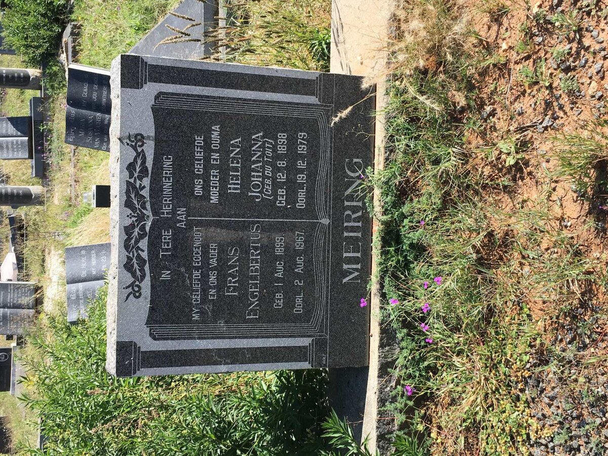 MEIRING Frans Engelbertus 1899-1967 &amp; Helena Johanna DU TOIT 1898-1979